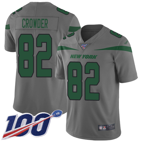 New York Jets Limited Gray Youth Jamison Crowder Jersey NFL Football #82 100th Season Inverted Legend